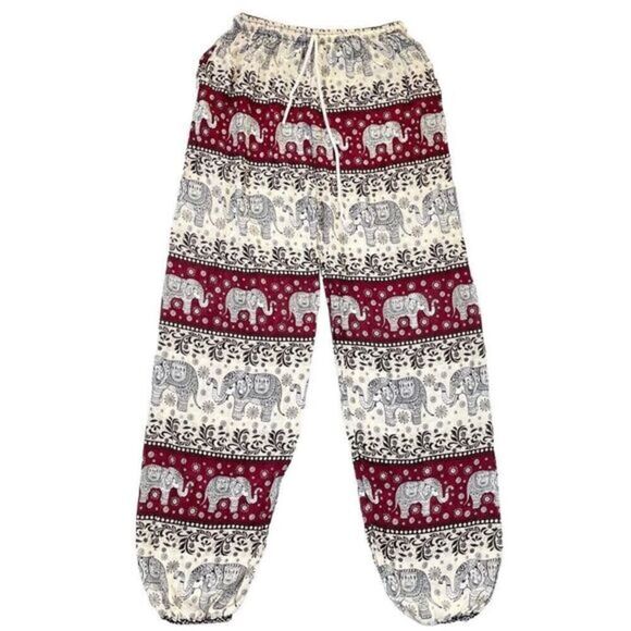 Kathmandu Bohemian Semi-Sheer Elastic Waistband Flowy Pants - Picture 1 of 6